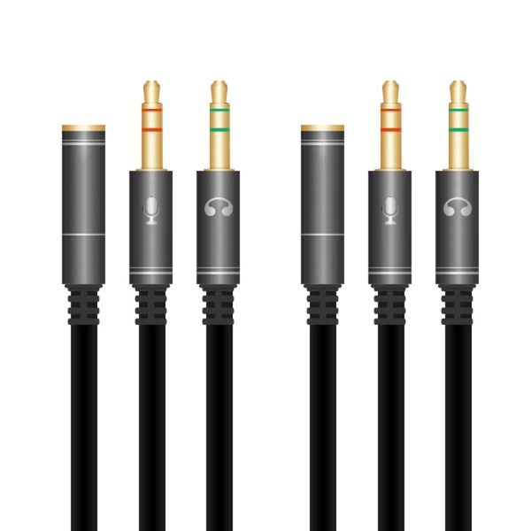 칼론 고급형 이어셋 to PC 변환 어댑터 20cm APC-A08 2p