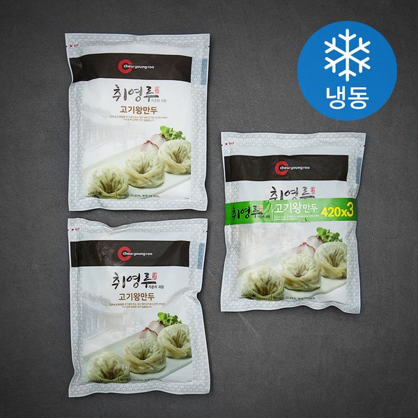 취영루 고기왕만두 (냉동), 420g, 3개