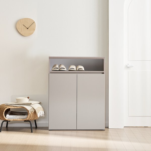  하우스비 리노 H1025 신발장 600 방문설치, 그레이 