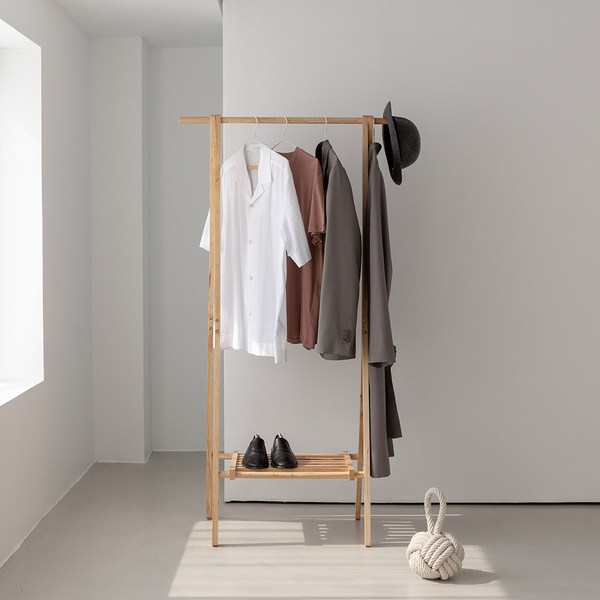 올모 데일리 원목 접이식 행거, 우드