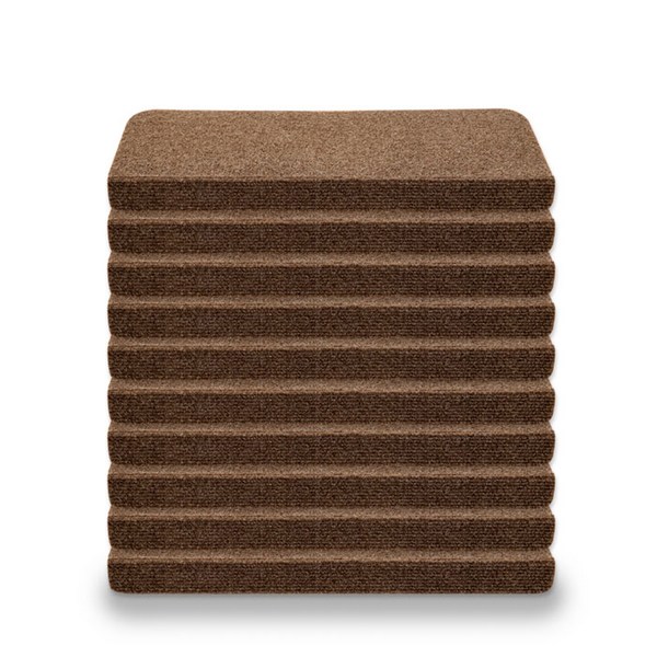딩동펫 미끄럼방지매트 계단형 10p, 브라운