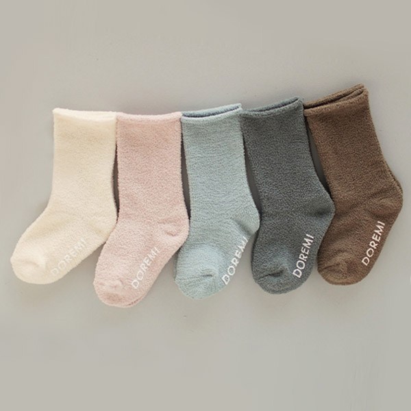 꼼지 아동용 P핑크 돌돌이 수면양말 5족세트
