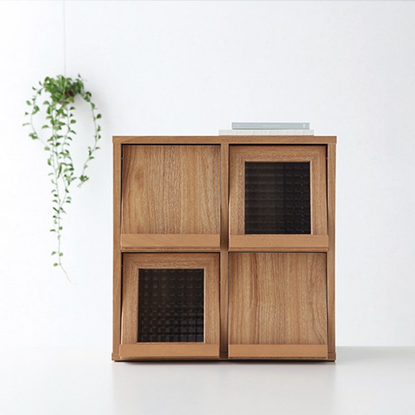  마켓비 FILMON 미니수납장 4문 4242 NFM4242, 캄포어베니어 