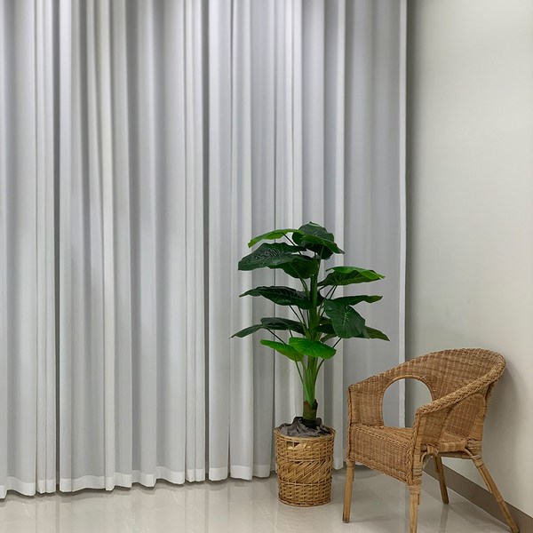  두툼한 쉬폰 일자형 복층커튼 2p 