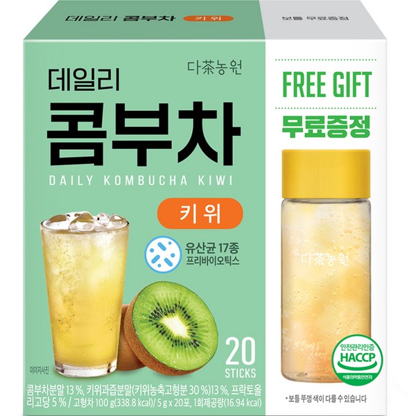 다농원 데일리 콤부차 키위, 20개입, 5g, 1개