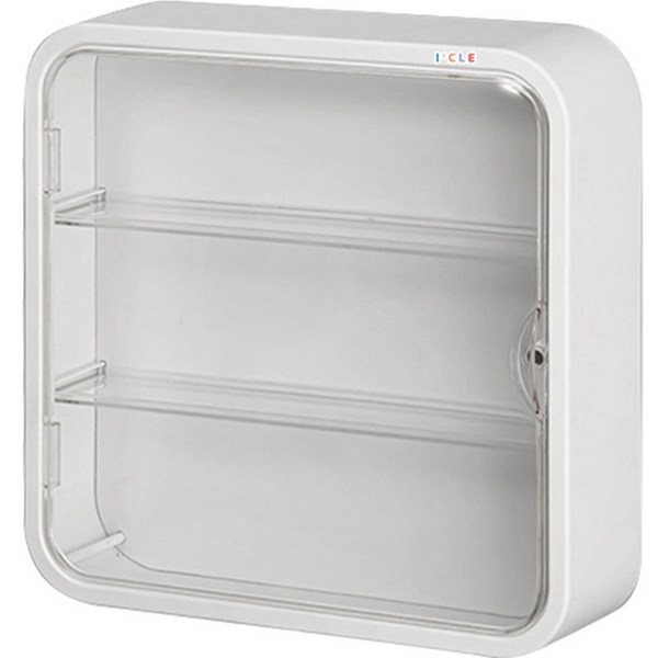 아이끌레 라운드 무타공 벽걸이 피규어 보관함 화이트