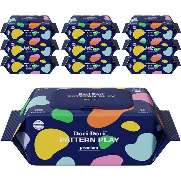 도리도리 패턴플레이 프리미엄 아기물티슈 캡형