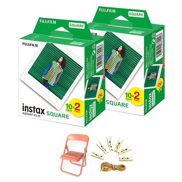 인스탁스 즉석 스퀘어 필름 40p + 포토 체어 + 포토 라인 세트