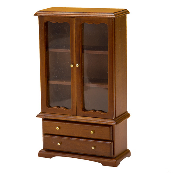 코히모 미니어처 DIY 장식 키트 가구 빈티지 장롱 옷장, 브라운