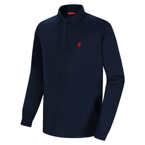 비버리힐스폴로클럽 남녀공용 냉감 통기성 쿨에버 스몰로고 긴팔 카라 티셔츠 CPW0T11