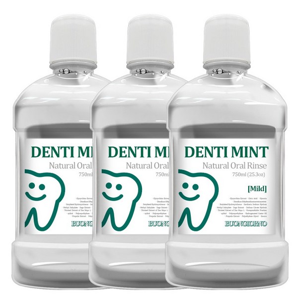덴티본조르노 가글 구강세정제 마일드, 750ml, 3개