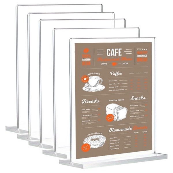 모더너리 A4 POP 아크릴 메뉴판 꽂이 A4 POP 세로 T자형