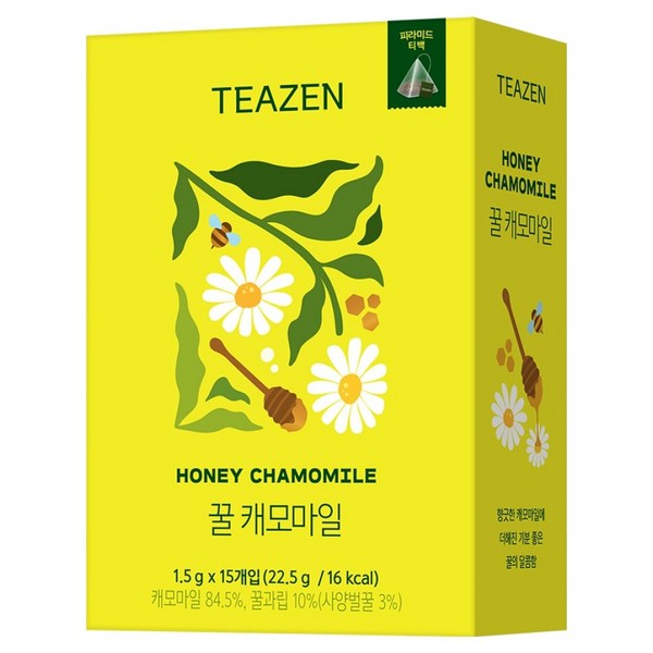 티젠 꿀 캐모마일 삼각티백, 1.5g, 15개입, 1개