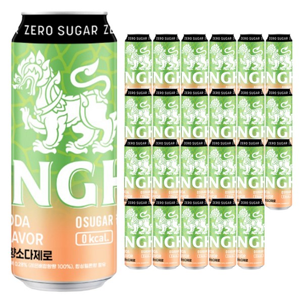 싱하 레몬멜론향 소다제로, 330ml, 24개