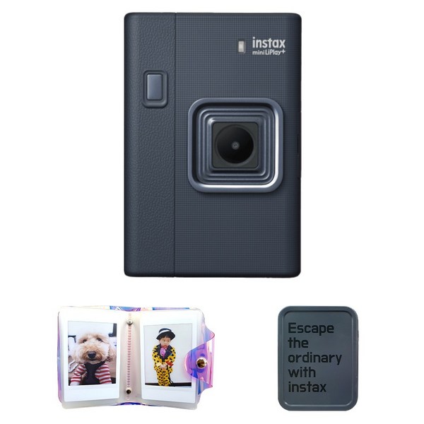 인스탁스 미니 리플레이 플러스 즉석카메라 미드나잇블루 홀로그램 1단앨범 틴케이스 랜덤발송