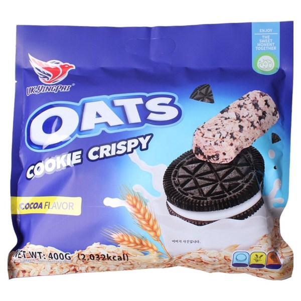YINGPAI 오츠쿠키크리스피 초코맛, 400g, 1개