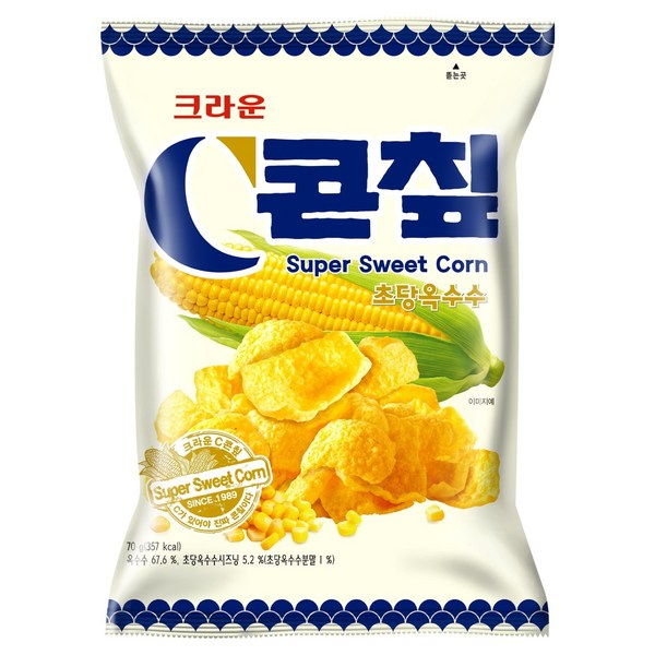 콘칲 초당옥수수 과자, 70g, 16개