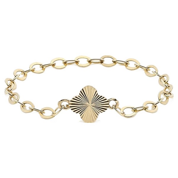 로이드 여성용 튜더로즈 쁘띠 컷팅 10K 골드 체인 반지 + 쇼핑백