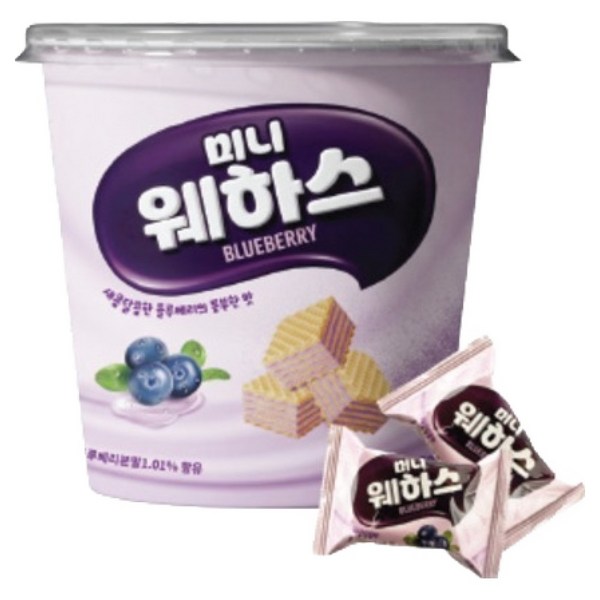 미니웨하스 블루베리맛, 168g, 1개