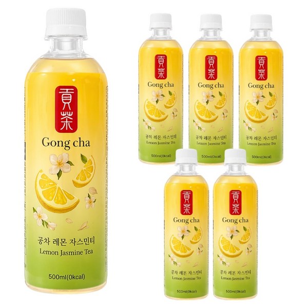 공차 레몬 자스민티, 500ml, 6개