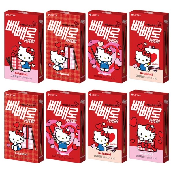 빼빼로 2026 오리지널 헬로 키티 55g, 8개