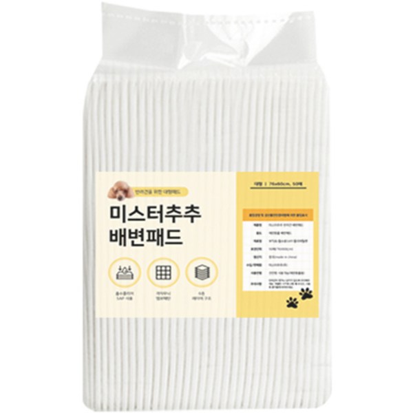 미스터추추 강아지 배변패드 76x60 45g, 50개입, 1개