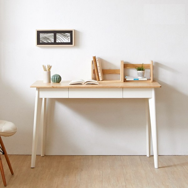  파로마 스카이 원목도장 1200 책상, 화이트 