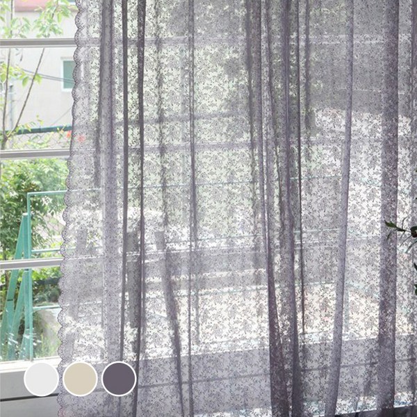  마마즈홈 로즈 레이스 커튼 