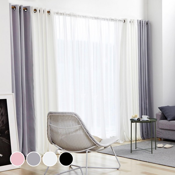  더자리 데일리 네추럴 소프트 쉬폰커튼 2p 세트 