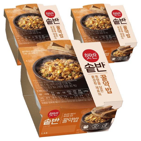 햇반 솥반 꿀약밥 210g 3개