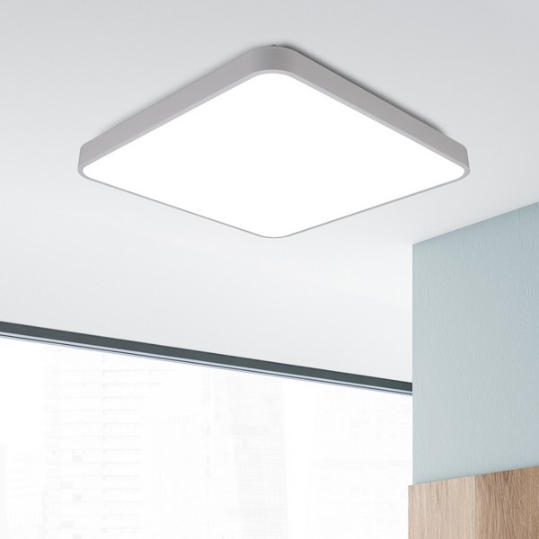 원하 국산 삼성칩 슬림 심플 방등 LED 60W 주광색 플리커프리, 화이트