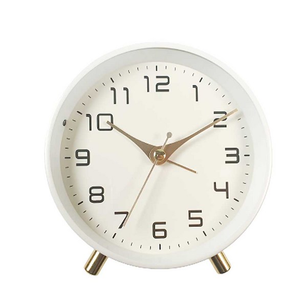  글랑앤 골든 LED 무소음 알람 탁상시계, 화이트 