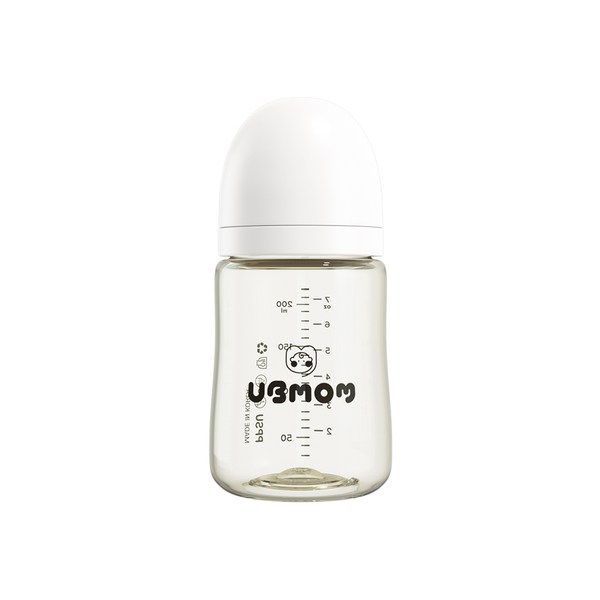 유비맘 유아용 PPSU 시그니처 노꼭지젖병 구름, 화이트, 200ml, 1개