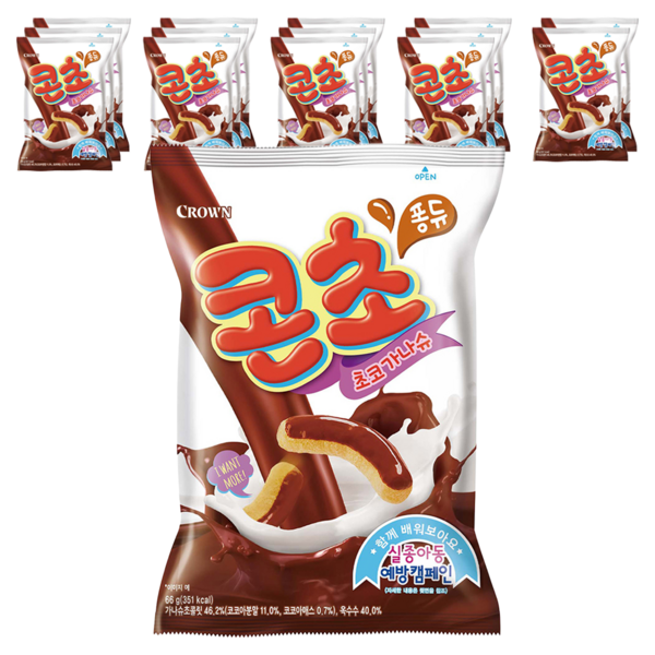 크라운 콘초 초코가나슈, 66g, 15개