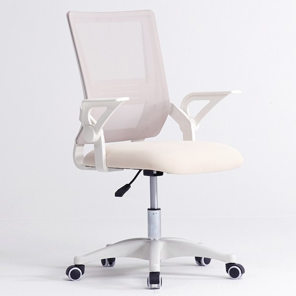 다니카 팔걸이 접이식 화이트 메쉬의자 GM-127W, 아이보리