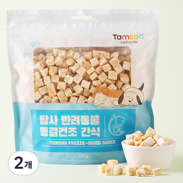  탐사 반려동물 동결건조 간식, 북어, 120g, 2개 