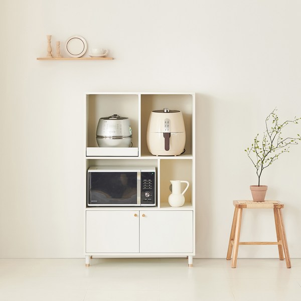 동서가구 이즈 글랜 800 멀티 렌지대 방문설치, 화이트, 3단