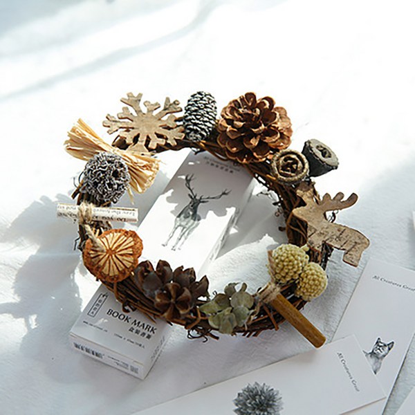 마켓에이 크리스마스 벽장식 홀더링 리스, TYPE 3