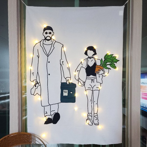 어가네닷컴 영화 드로잉 패브릭 포스터, 레옹(PW02)