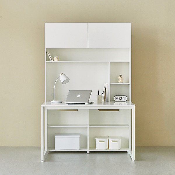 퍼리든 엔버스트 책상책장 1200 세트 방문설치, 화이트