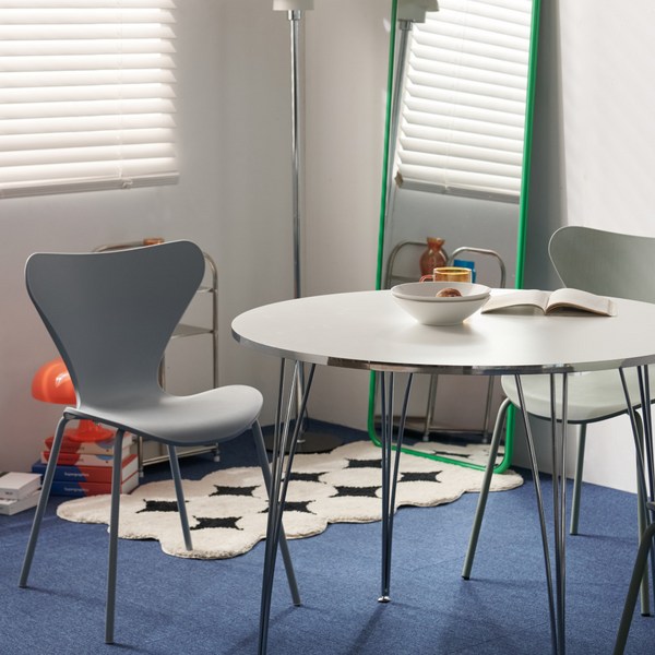 미드센츄리몰 조지아 원형 테이블 1000 방문설치, 실버엣지