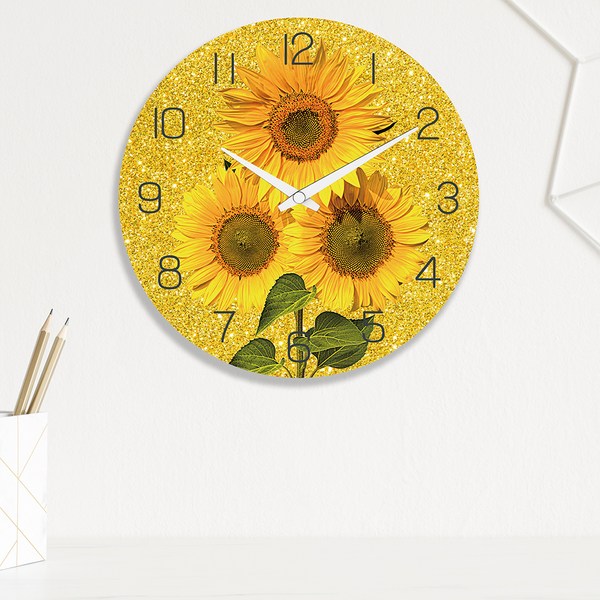 메르헨몬드 무소음 해바라기 인테리어 벽시계 MSF 40cm, 혼합색상(MSF31)