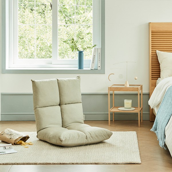  한샘 휴 조이 등받이 조절 방수 좌식의자, 샌드베이지 