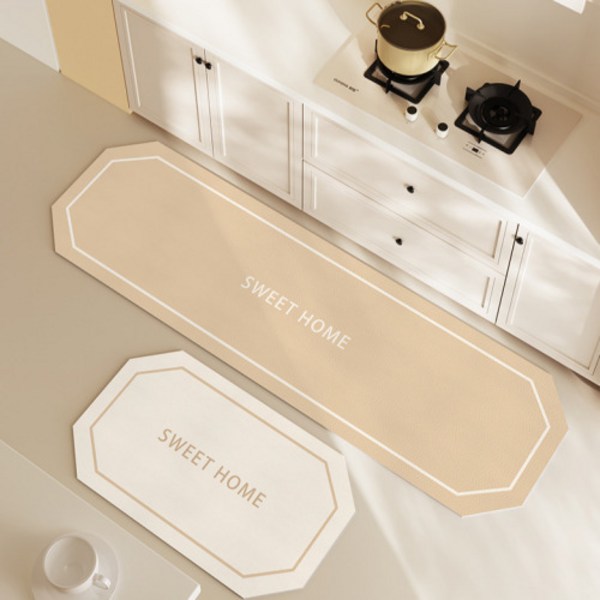  밸류마켓 싱크대 주방방수 부엌 발매트 PVC 세트, 아이보리세트 