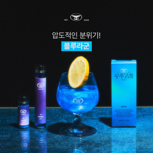 [우주고래] 소주에 타먹는 우주술 선물 세트 & 단품 [블루 라군 / 오렌지 블라썸 / 멜론 크러쉬], 블루라군, 1개