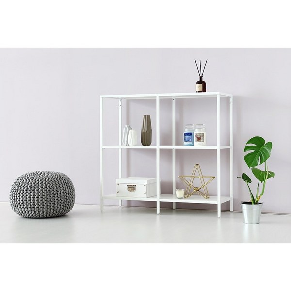 선반 넓은 3단 물리그 피엘킹에 알고트 베란다 철제 선반 스발네스 아이바르 휠리스 이케아, 블랙