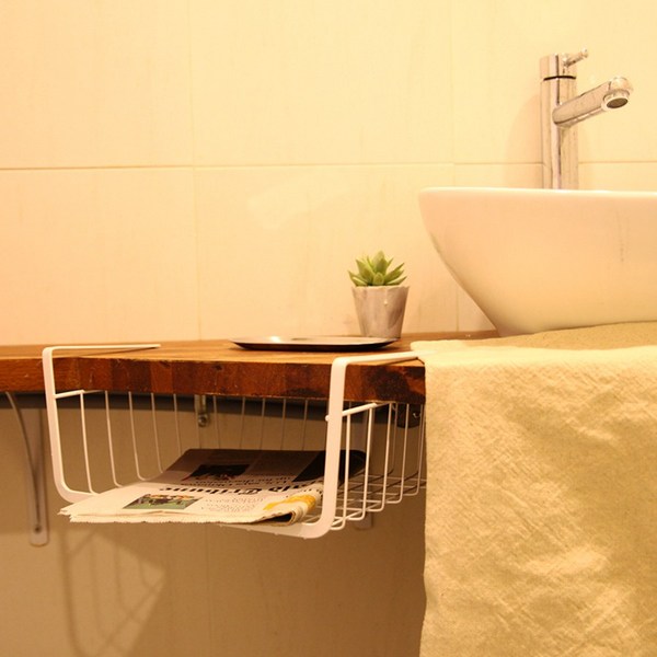  맘스리빙 싱크대 언더 선반 1+1 주방걸이식 세트, 언더선반 화이트 