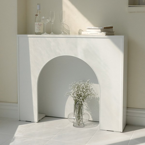  어반 LED 벽난로 콘솔 장식장 1000, 전구색(웜오렌지) 