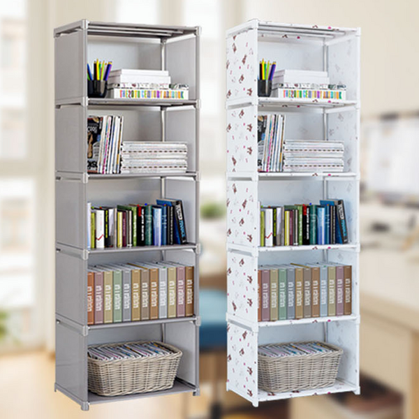 조립식 책장 거실 다용도 수납장 패브릭 보관함 옷방 가구, 그레이