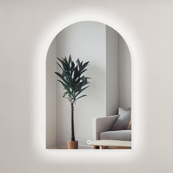  3색 LED 간접조명 욕실 화장대 미용실경대 거울 하프형 현관거울, 01.일반거울(조명없음) 